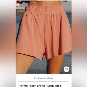 Daily Drills Thermal Dusty Rose Shorts